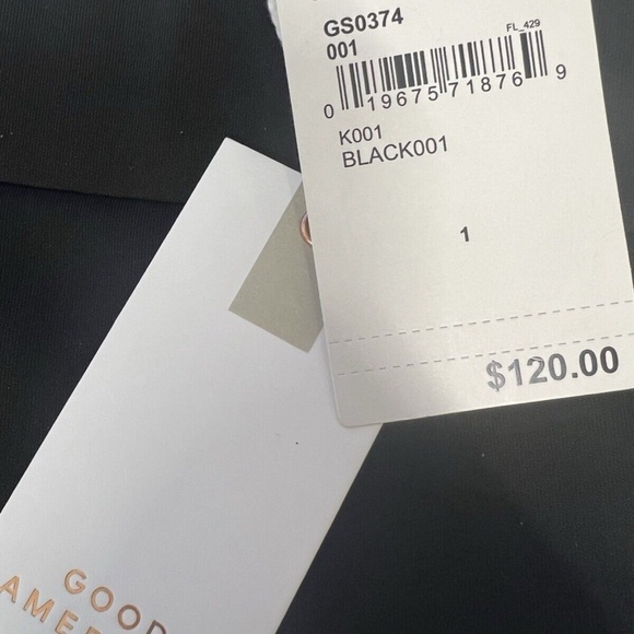 Good American Pants Scuba Women S Black Slim Split Zip Leg Zip Pockets Stretch - Picture 16 of 16